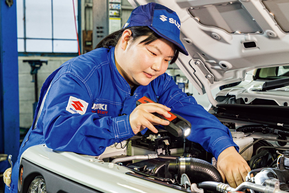 2018年度 一級自動車工学科卒業 武内 奈緒さん 株式会社スズキ自販福岡 日田三隈高等学校出身(大分県)